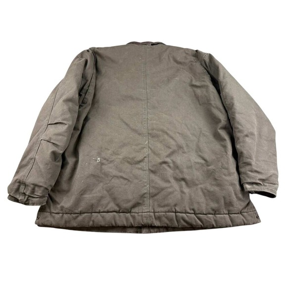 Berne Chore Coat Jacket Men XL Brown Highland Washed Duck Canvas Quilt CH377OD - Picture 2 of 14